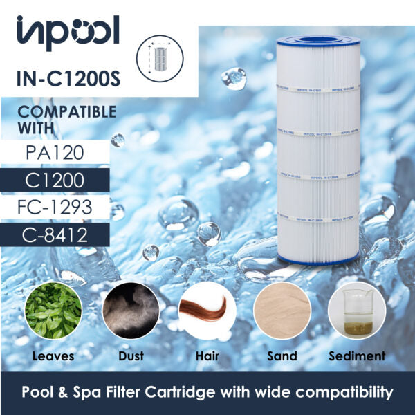 INPOOL IN-C1200S POOL FILTER AND SPA FILTER CARTRIDGE